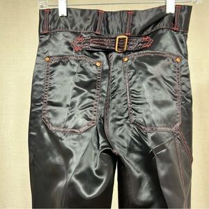 Slacks Jeans Bread & Butter Vintage 70’s Black Jeans with Red Accents
